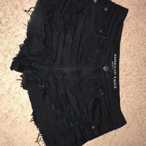 Black American eagle high waist shorts